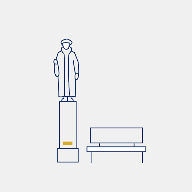 Een illustratie van het Vredespaleis gemaakt door Studio Piraat.