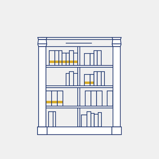 Een illustratie van het Vredespaleis gemaakt door Studio Piraat.