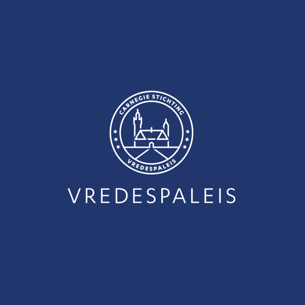 Het logo van het Vredespaleis ontworpen door Studio Piraat.
