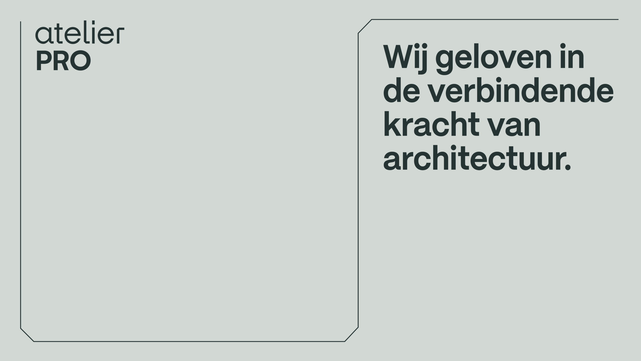 Een grafische uiting van atelier PRO ontworpen door Studio Piraat.