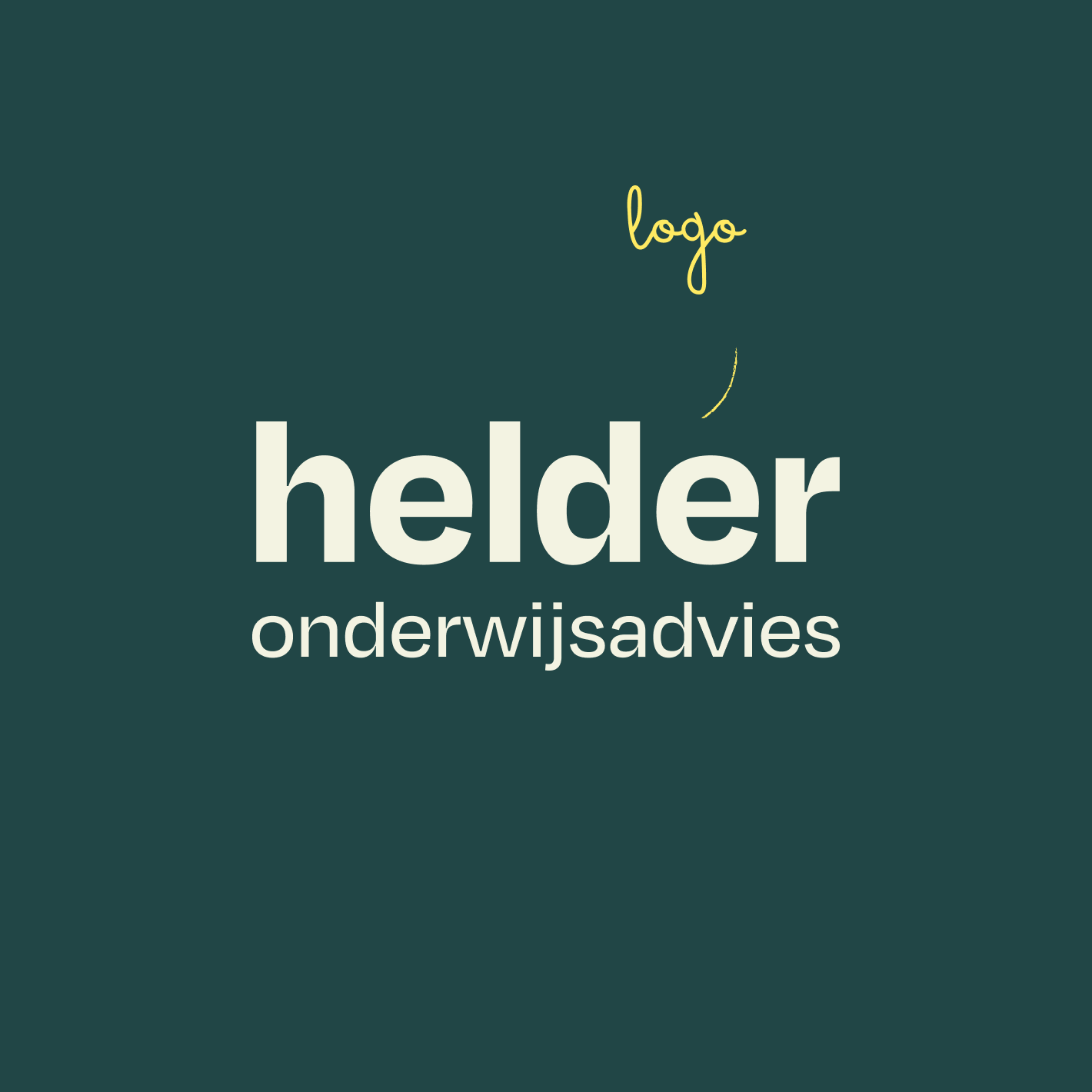 Het logo van Helder Onderwijsadvies ontworpen door Studio Piraat.