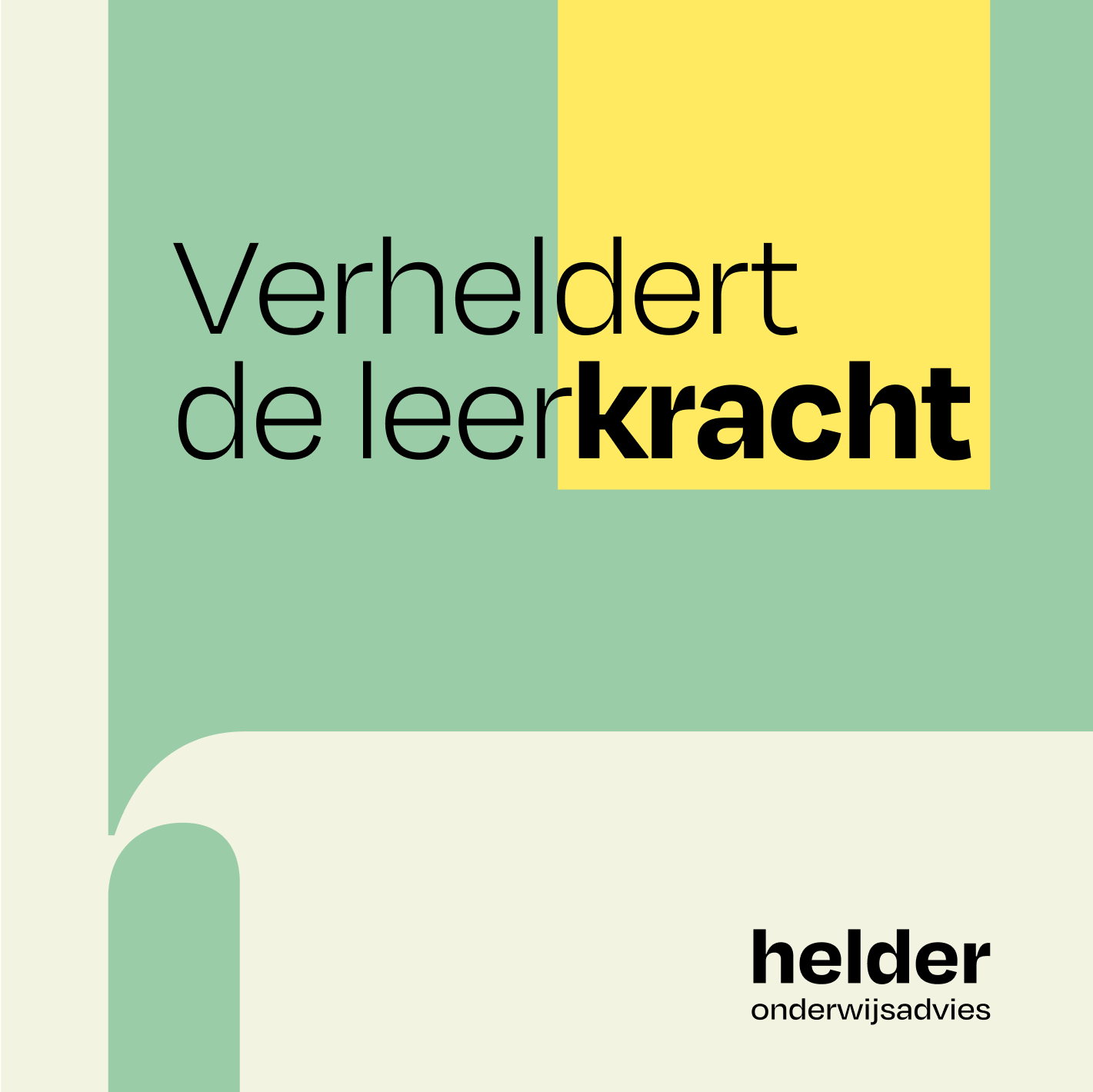 Een grafische uiting van Helder Onderwijsadvies ontworpen door Studio Piraat.