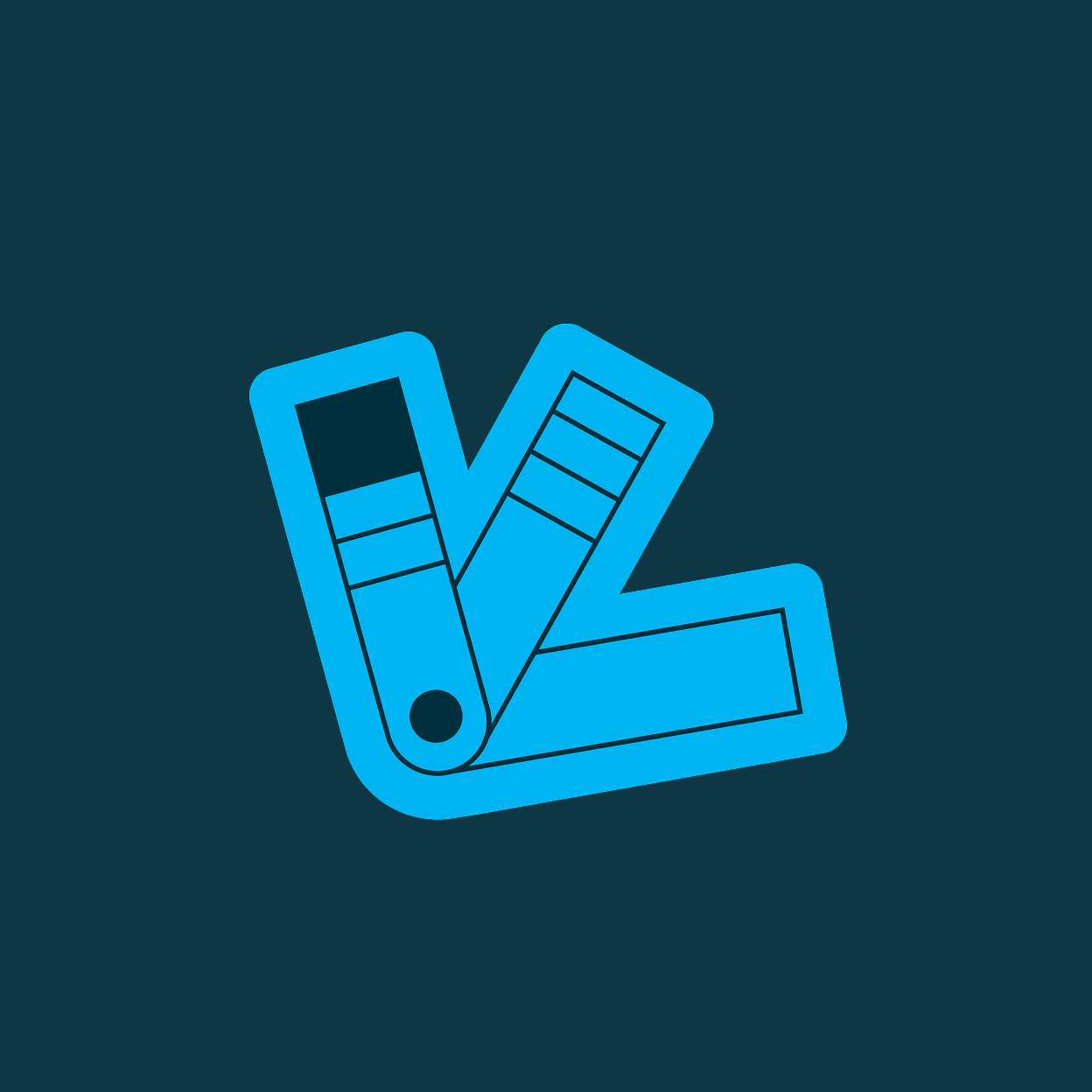 Een illustratie van swatches gemaakt door Studio Piraat.