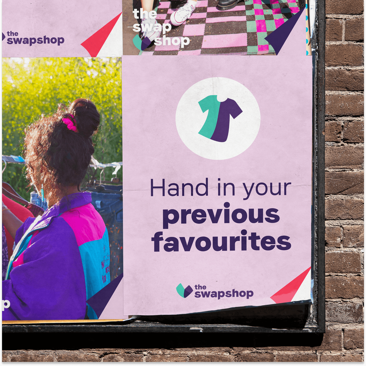 Een banner van The Swapshop ontworpen door Studio Piraat.