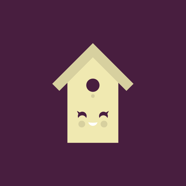 Een geïllustreerd vogelhuisje door Studio Piraat.