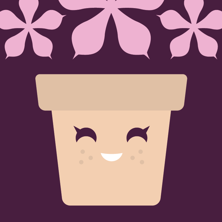 Een geïllustreerd bloempotje ontworpen door Studio Piraat.