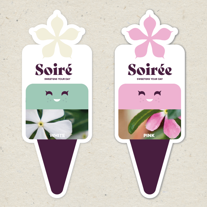 Twee labels van Soirée ontworpen door Studio Piraat.