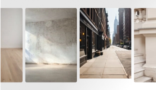 Grid of various backgrounds for a Botika fashion flat lay product image