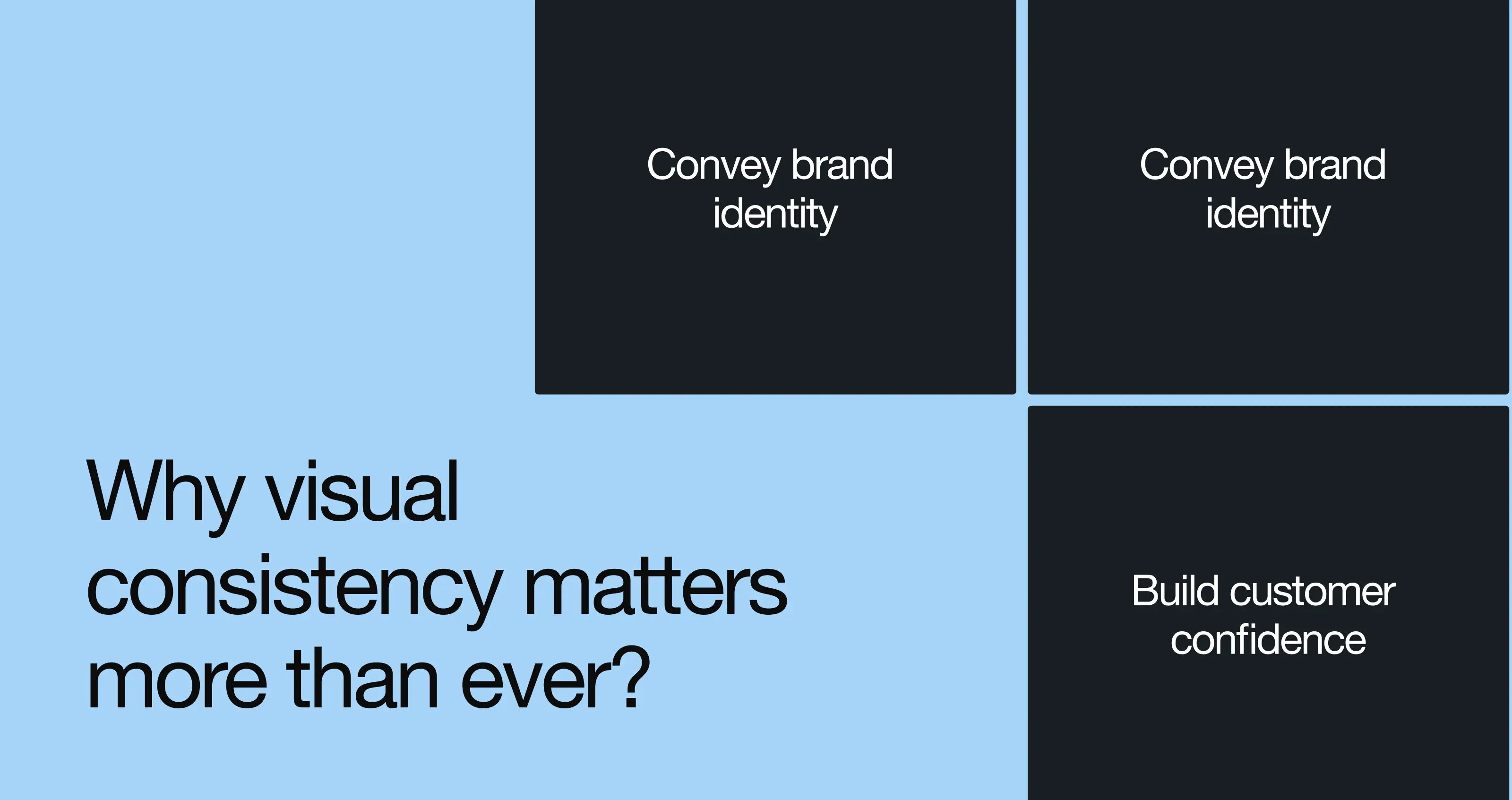 Image of a grid showing the answers to the question "Why visual constancy matters." 