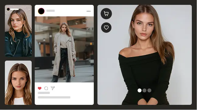 Get ready-to-post, on-brand fashion images fast.