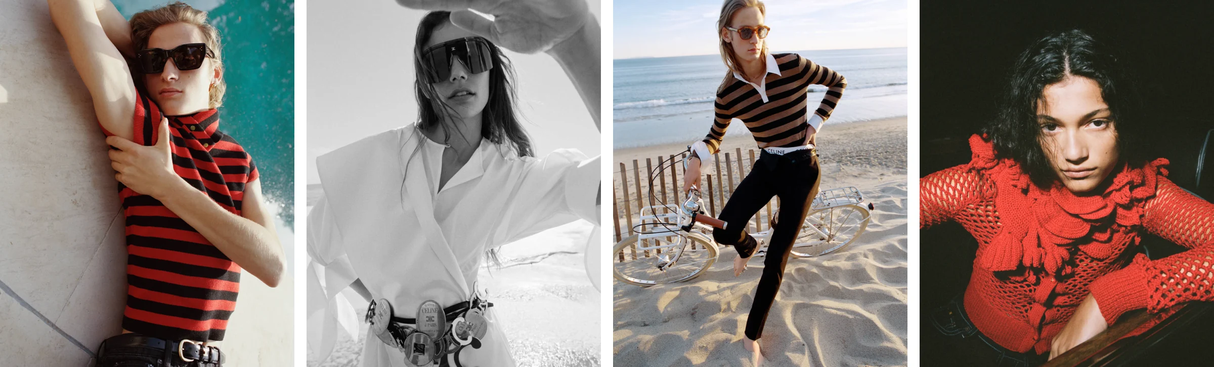 Four of Celine's own social campaign images that could sit on a product page