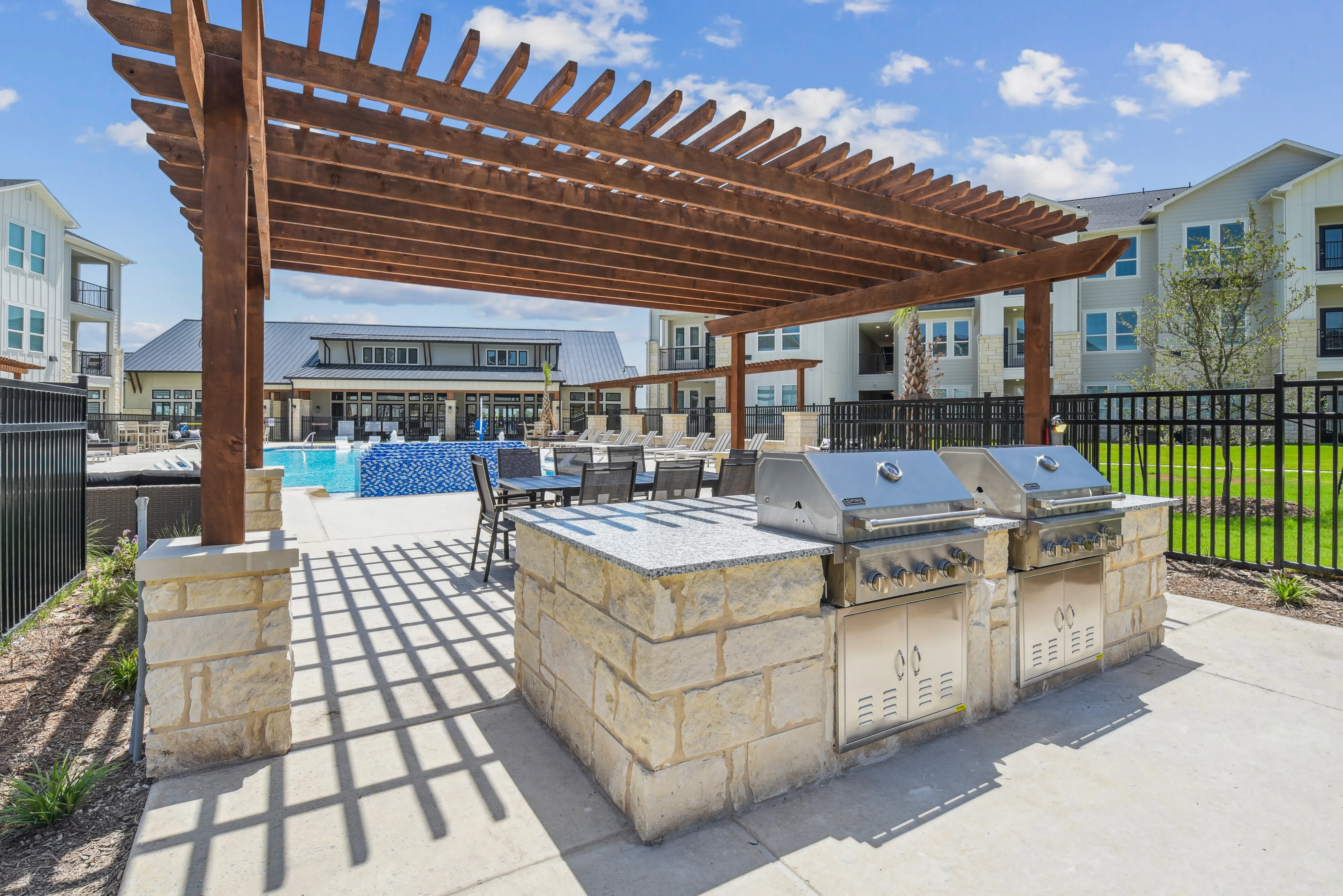 Covered outdoor seating