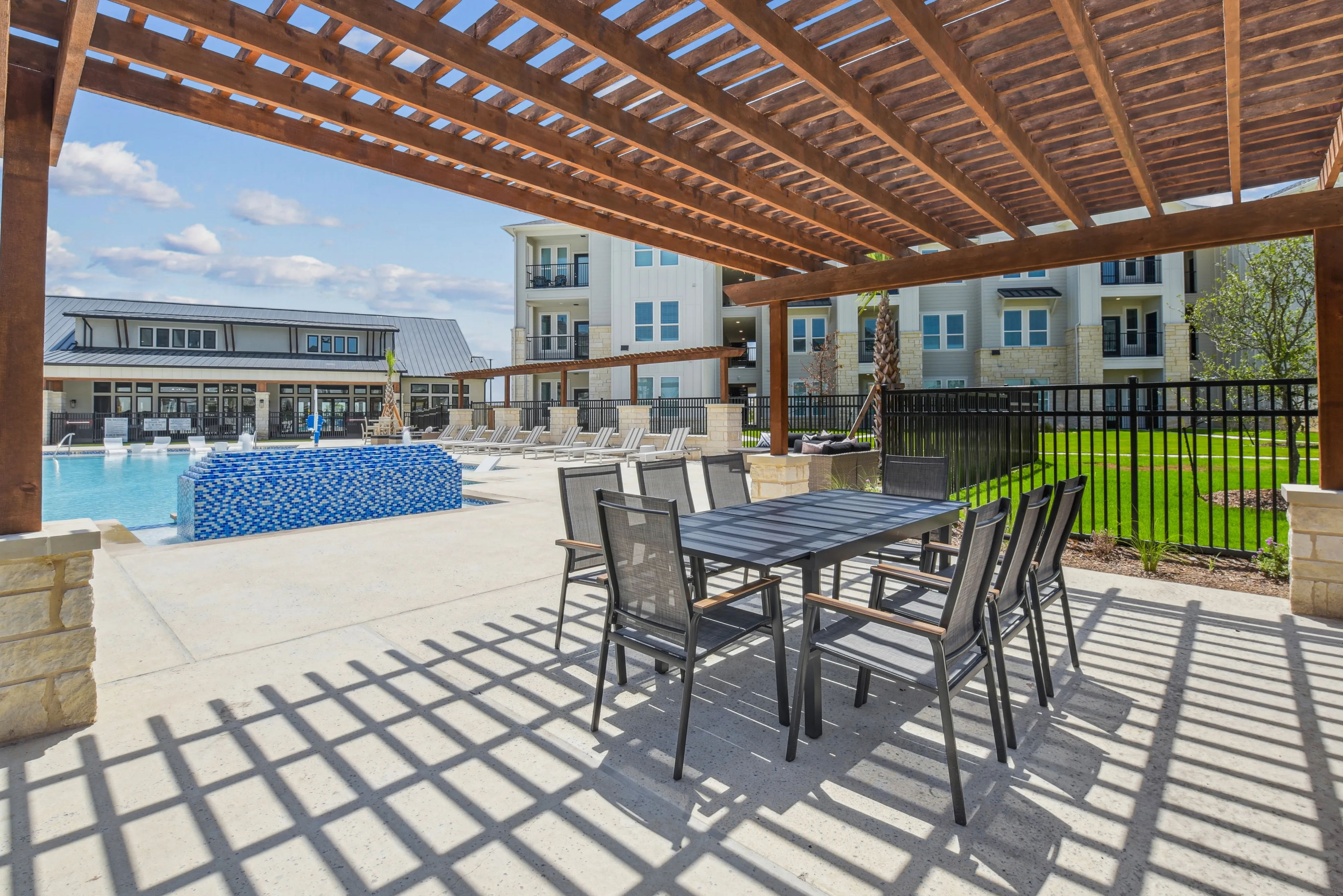Covered outdoor seating