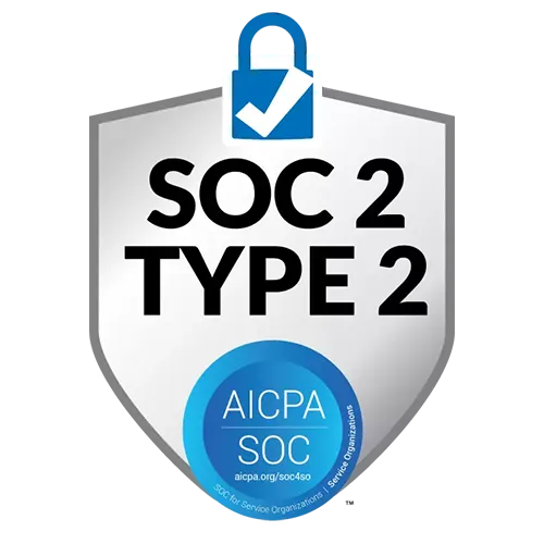 SOC 2 Type 2 compliance badge representing secure software development, data protection, and trusted technology services provided by Novumlogic.