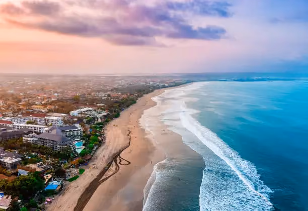 Kuta Beach in south Bali