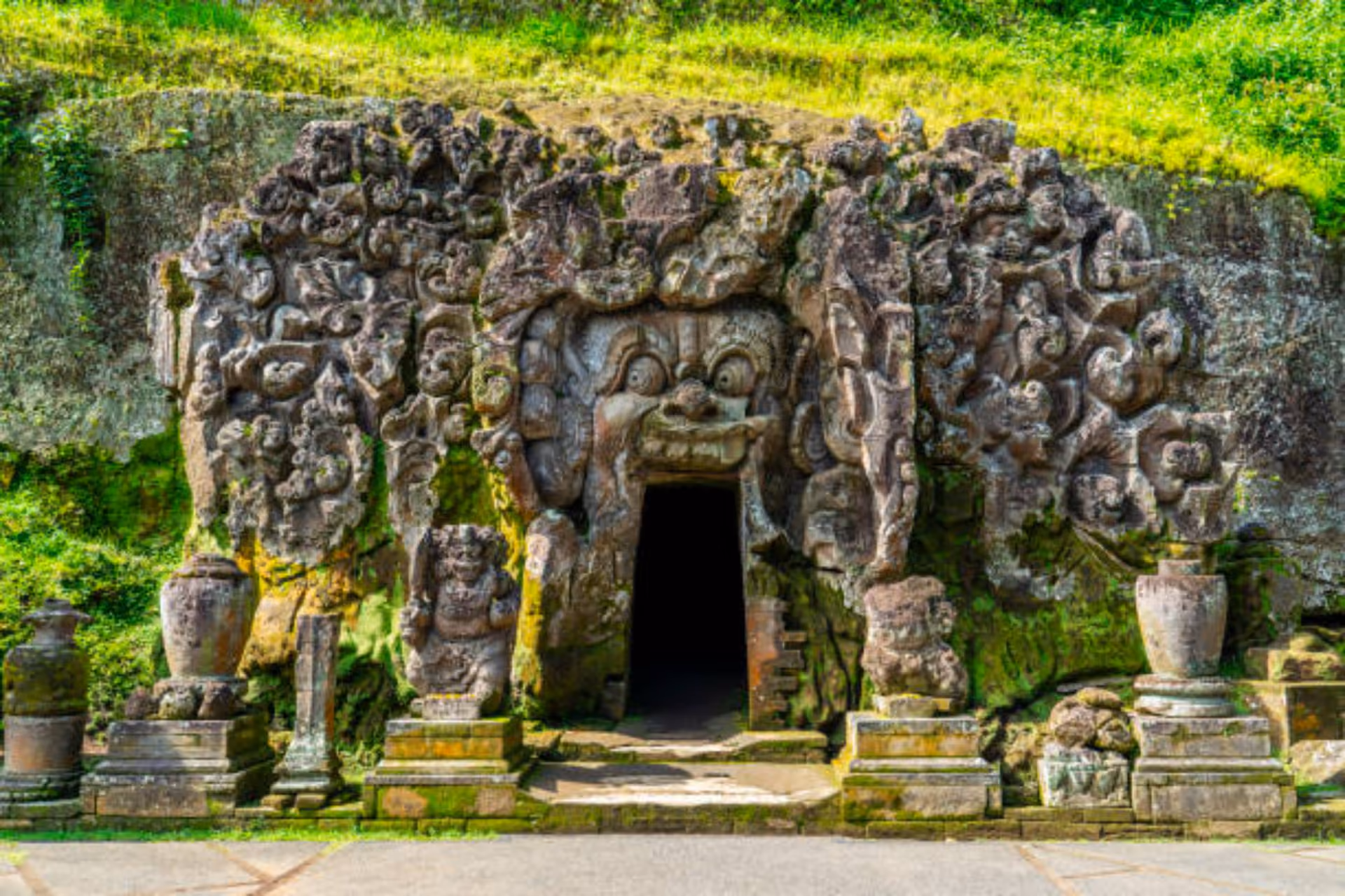 Entrance to Goa Gajah cave