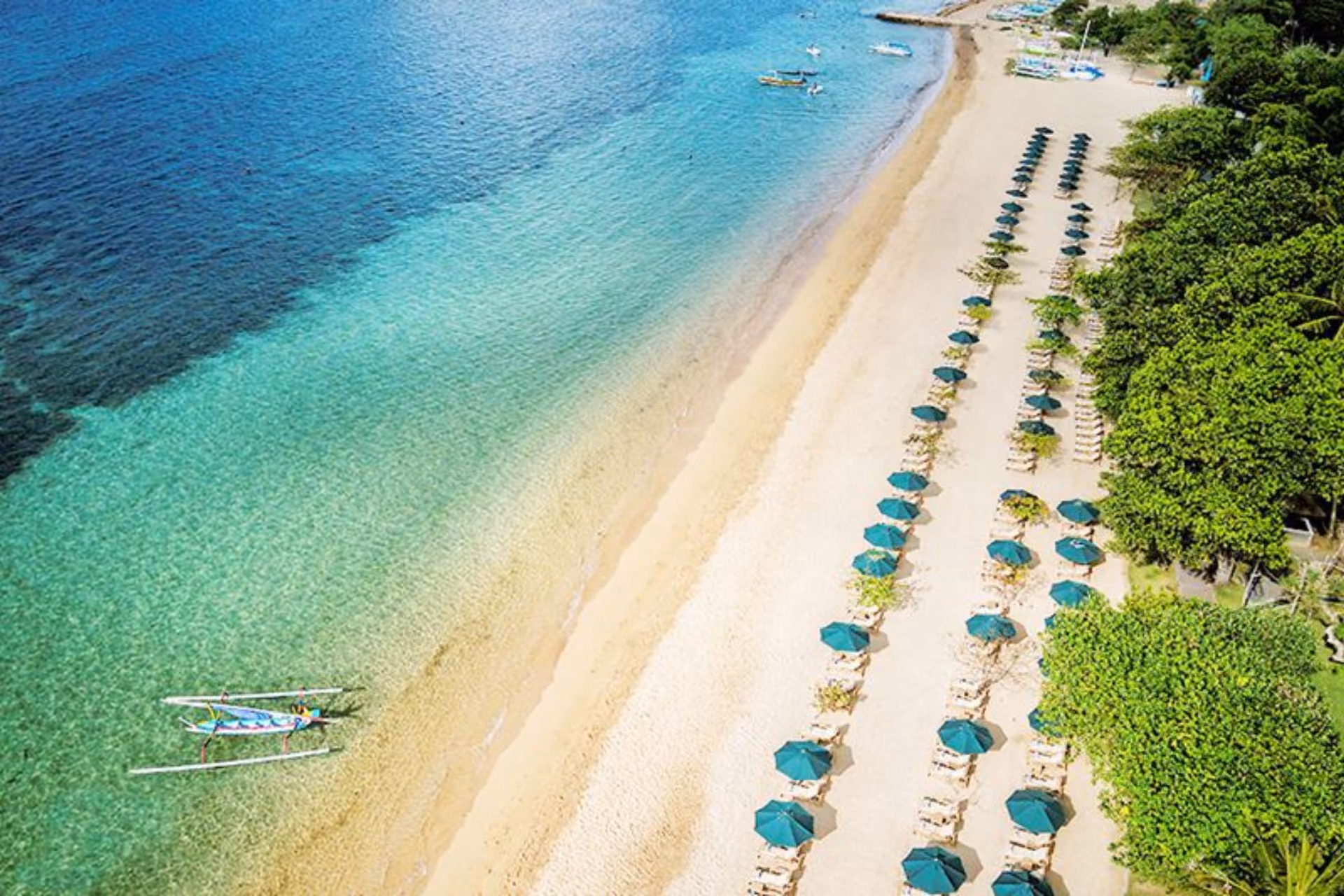 Aerial View of the Sanur Beach