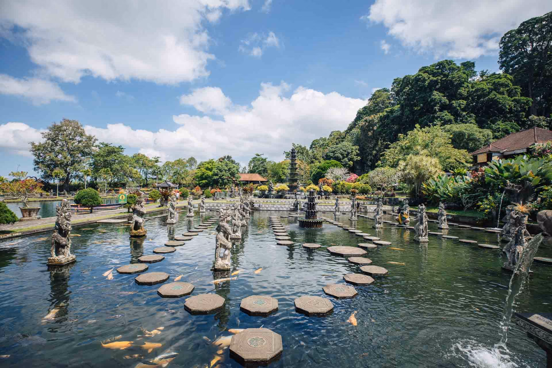 A yard in the Tirta Gangga Water Palace
