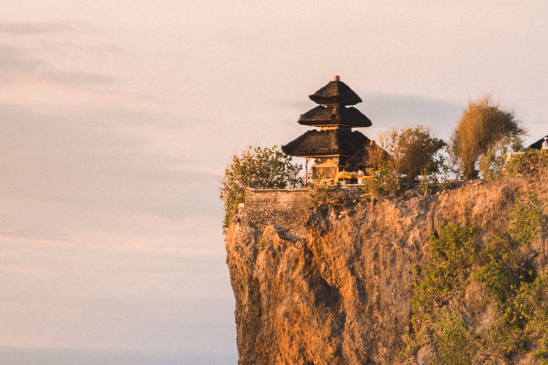 Uluwatu Temple perched over a cliff.