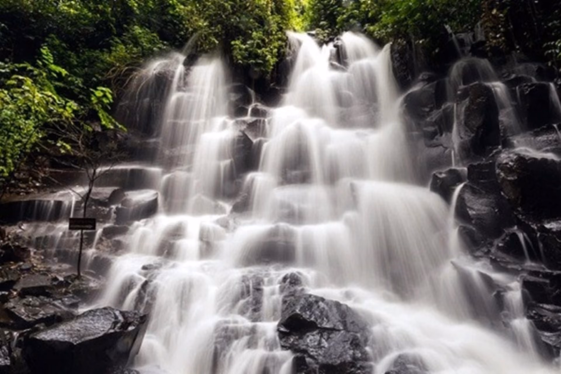Kanto Lampo waterfall with cascading waterfall.