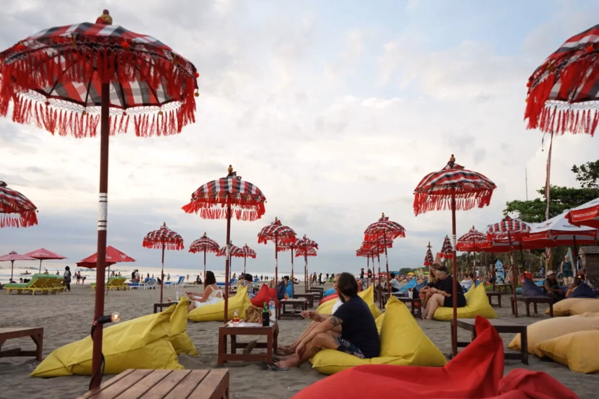 Vibrant beach scene at Double Six Beach in Seminyak.