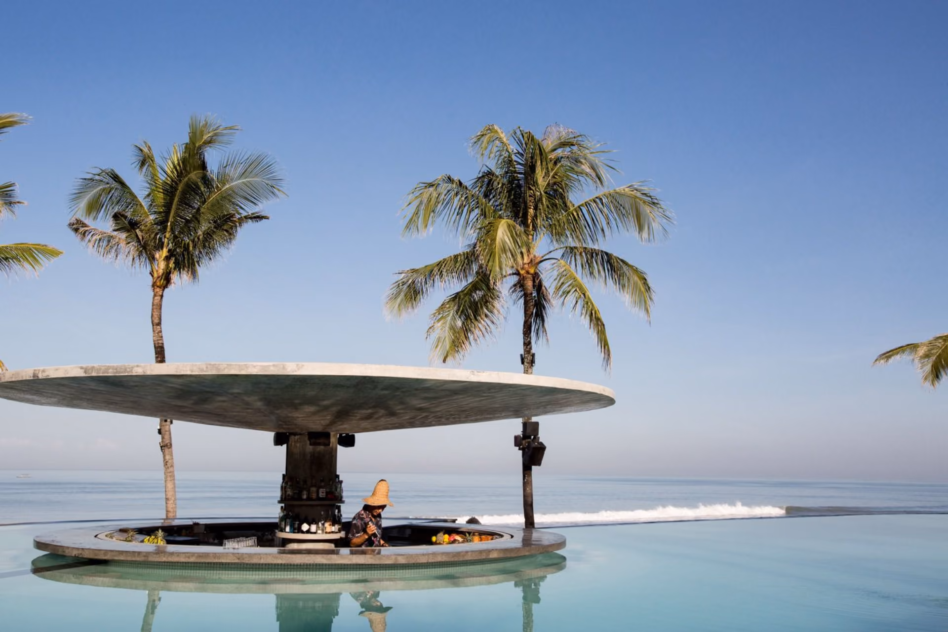 Serene atmosphere at Potato Head Beach Club.