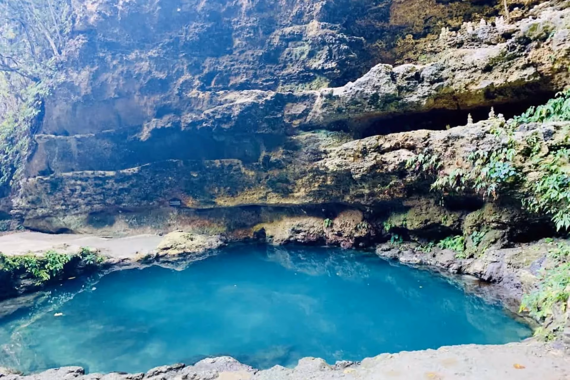 The Tembeling Natural Pool with turquoise waters.
