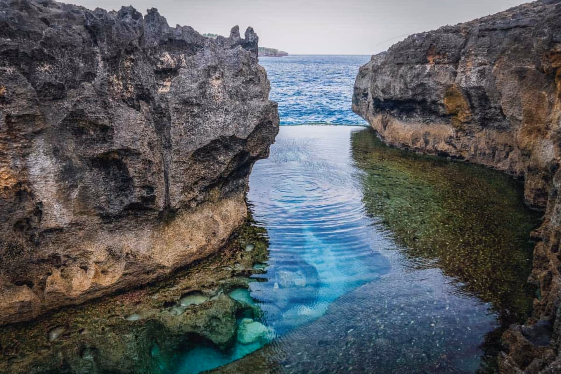 Crystal clear waters at Angel's Billabong.