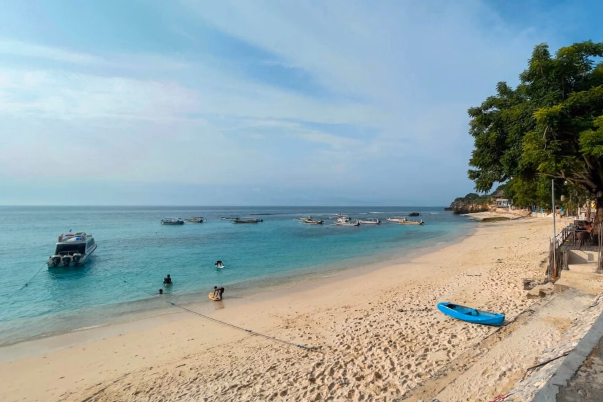 Boats Lined at Jungut Batu Beach