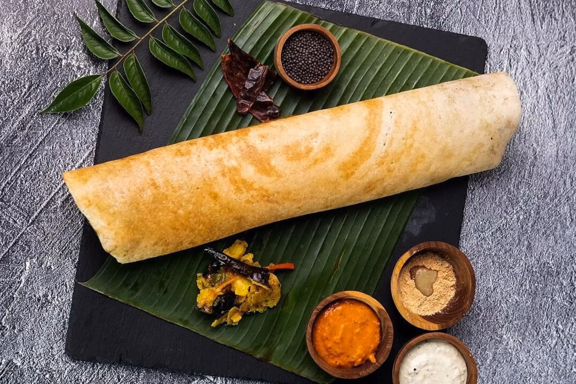 Masala Dosa served at Queen's of India in Nusa Dua.
