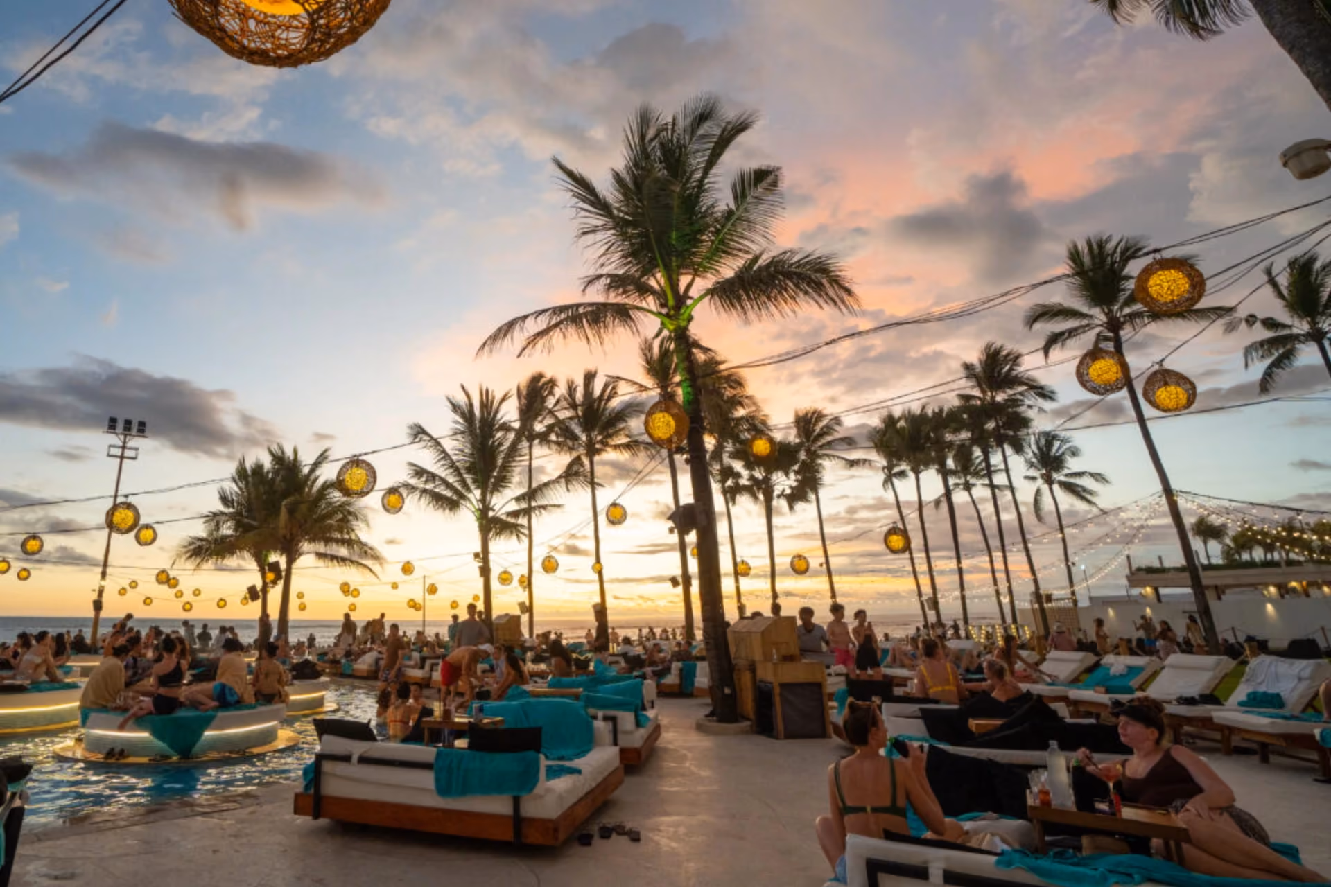 Finn's Beach Club is a popular upscale beach club 