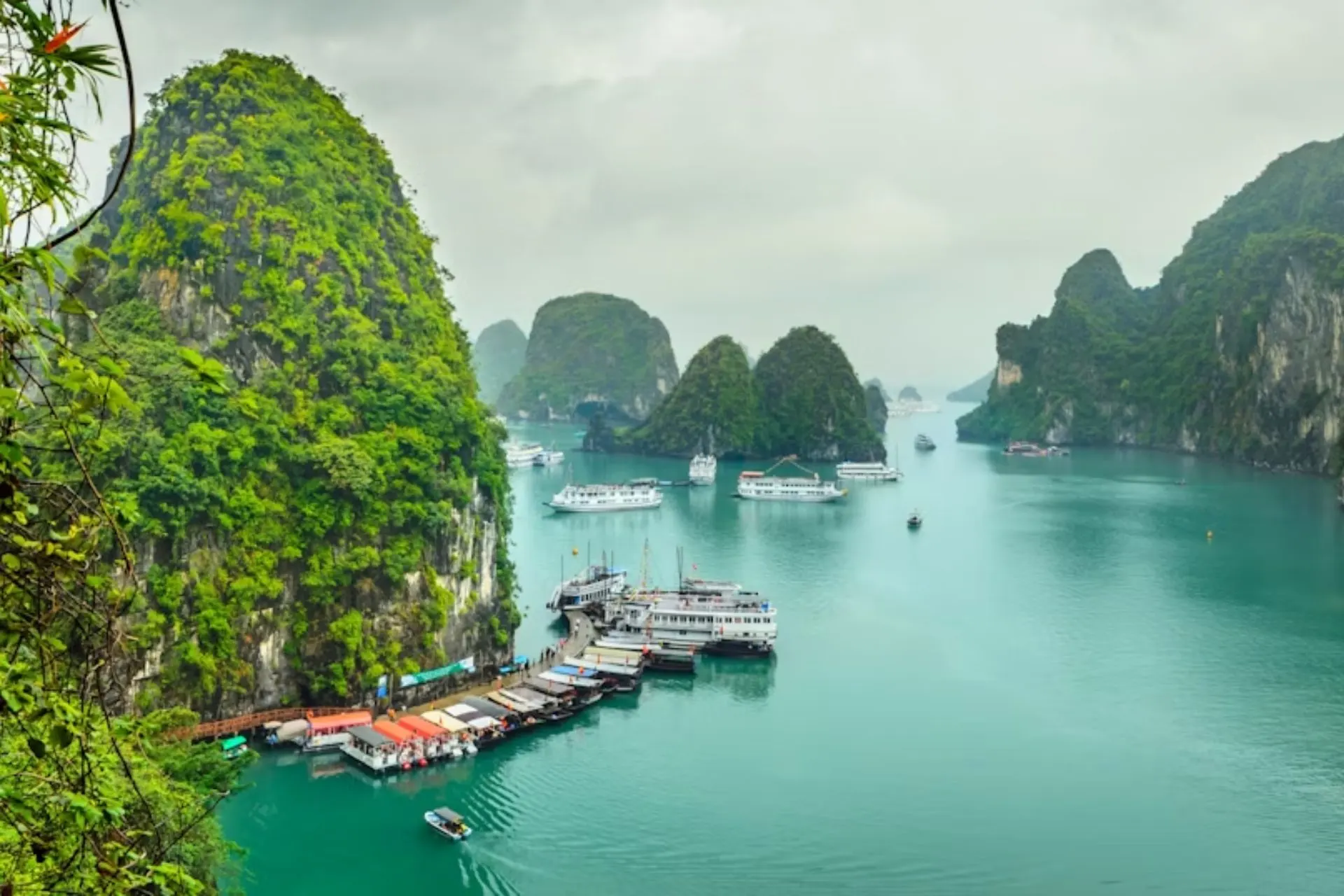 Cat Ba Island is known for limestone cliffs, quiet beaches and boat rides