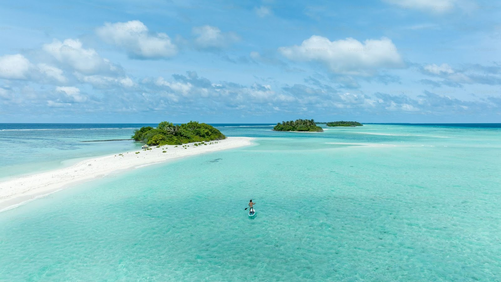 Crystal-clear waters and white sandy beaches of the Maldives