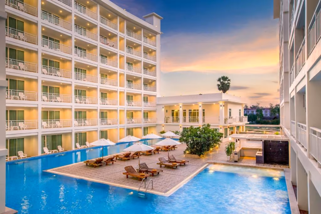 View of Chanalai Hillside Resort with their massive pool