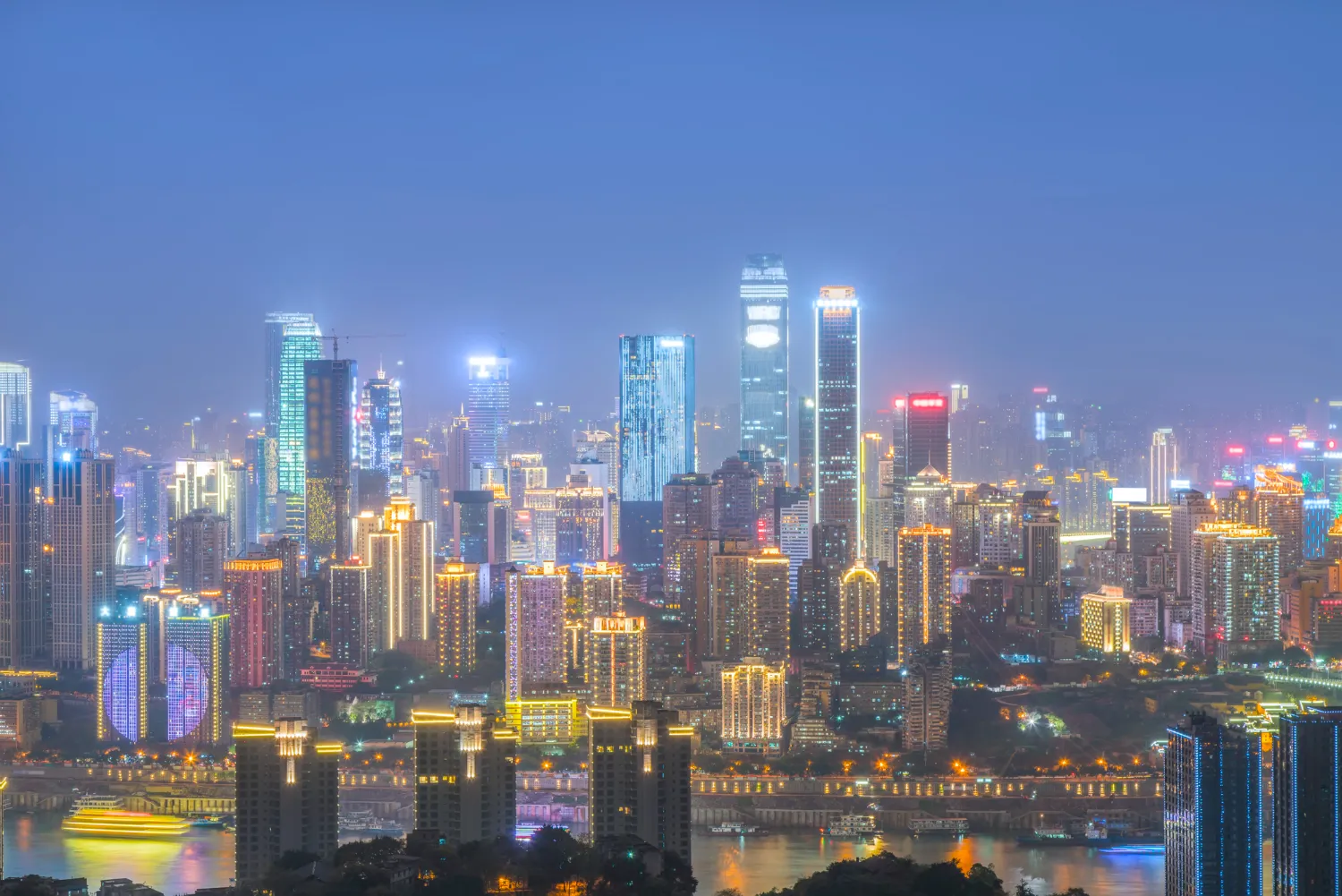 Skyline of Hanoi featuring modern high-rise buildings.