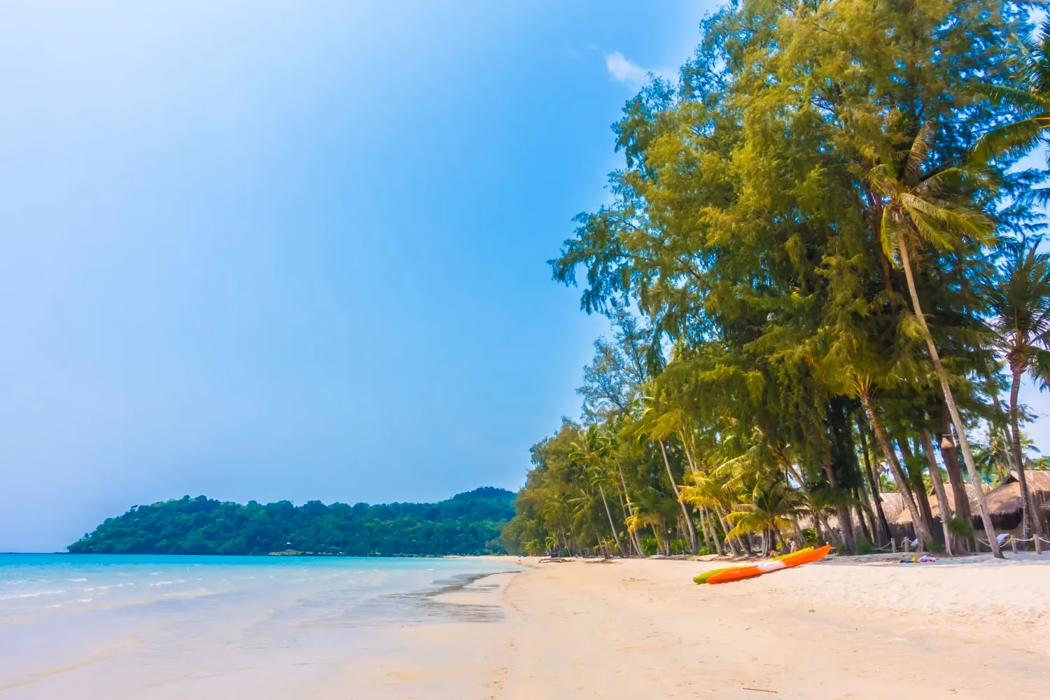 Calm seas and warm weather make Seychelles a luxurious island escape in April.