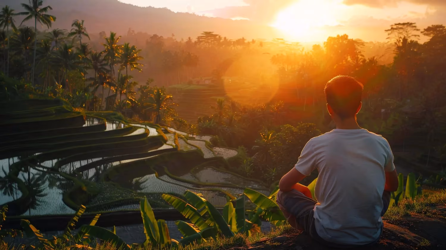 Bali’s tropical beauty—where serene beaches meet lush green landscapes.