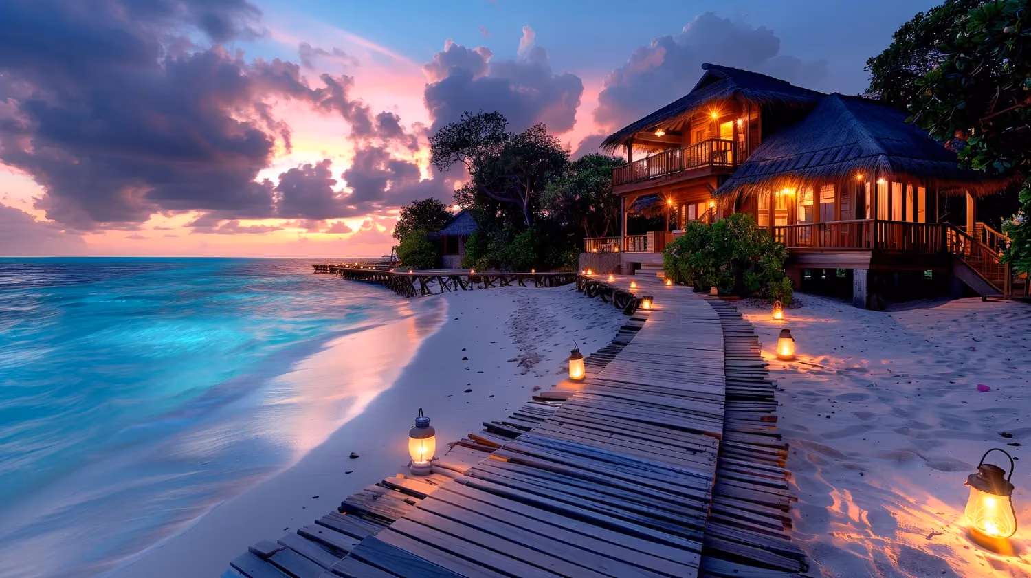 Cozy nights at Moonlight Cottage Resort.