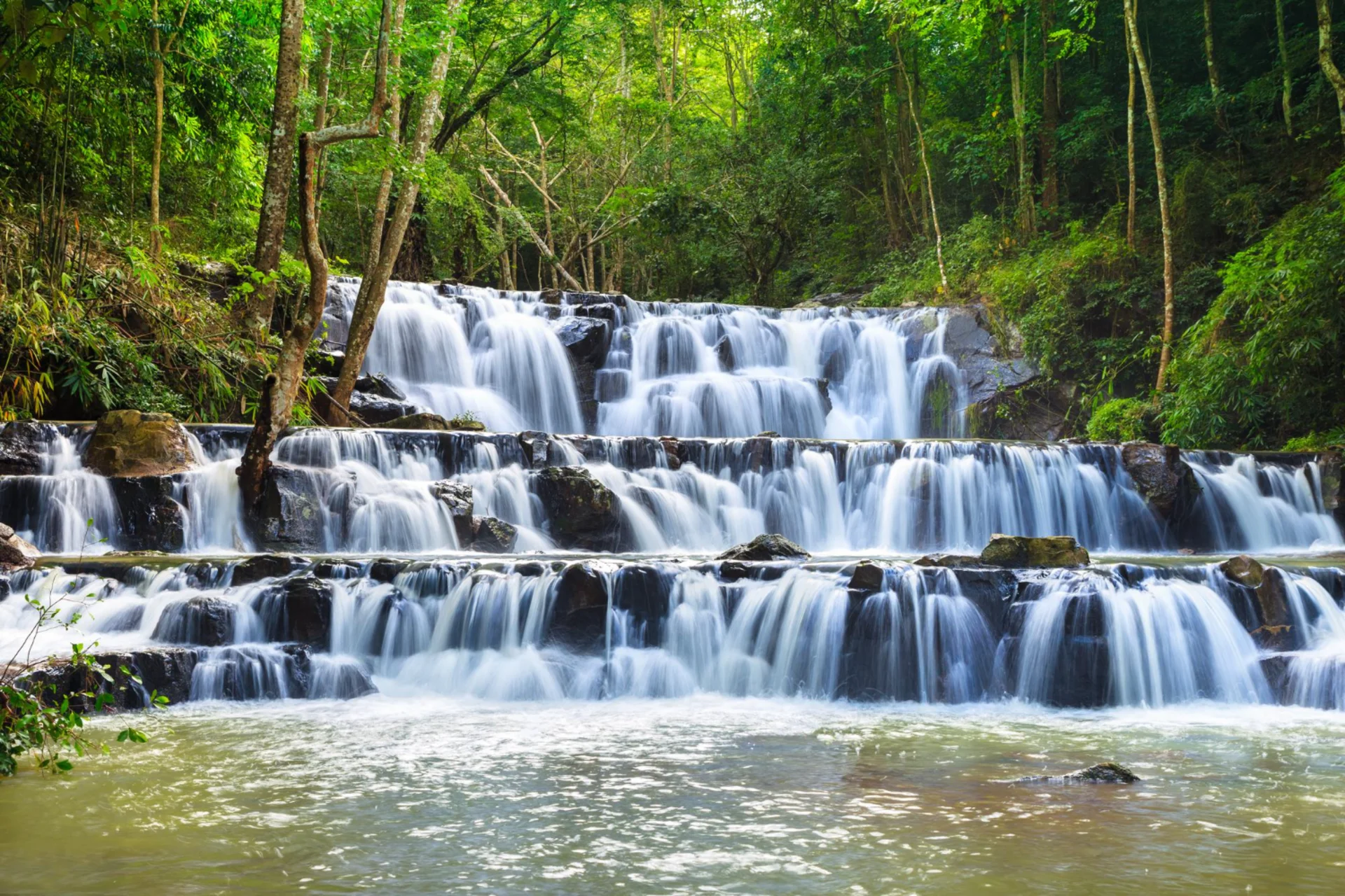 Three cascading waterfalls hidden in the forest — Ba Ho is perfect for adventure, swimming