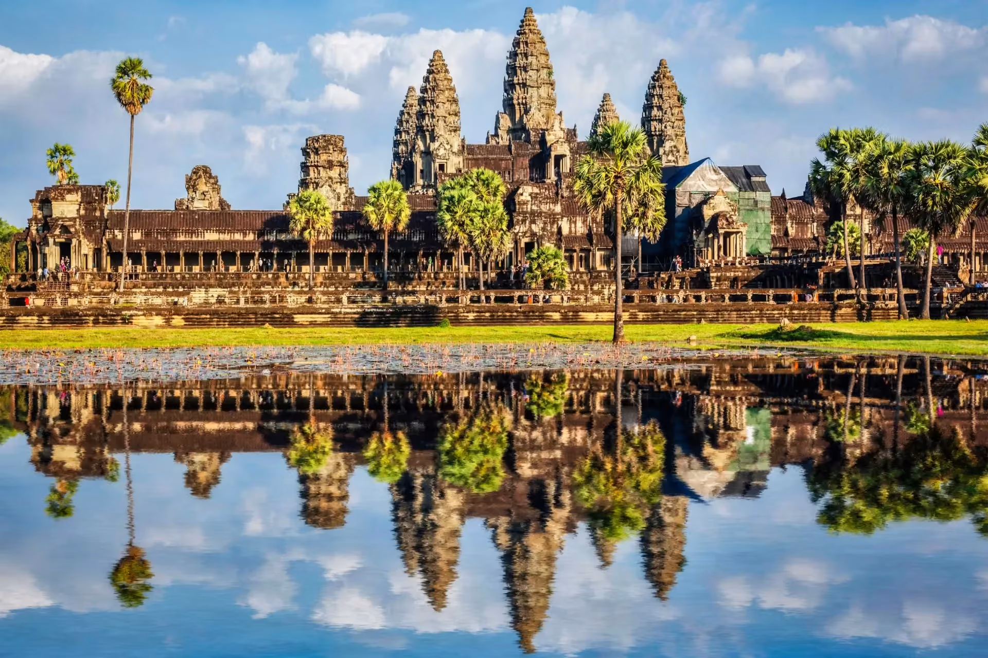 Golden temples and warm sunshine in Cambodia create perfect conditions for cultural exploration in February.