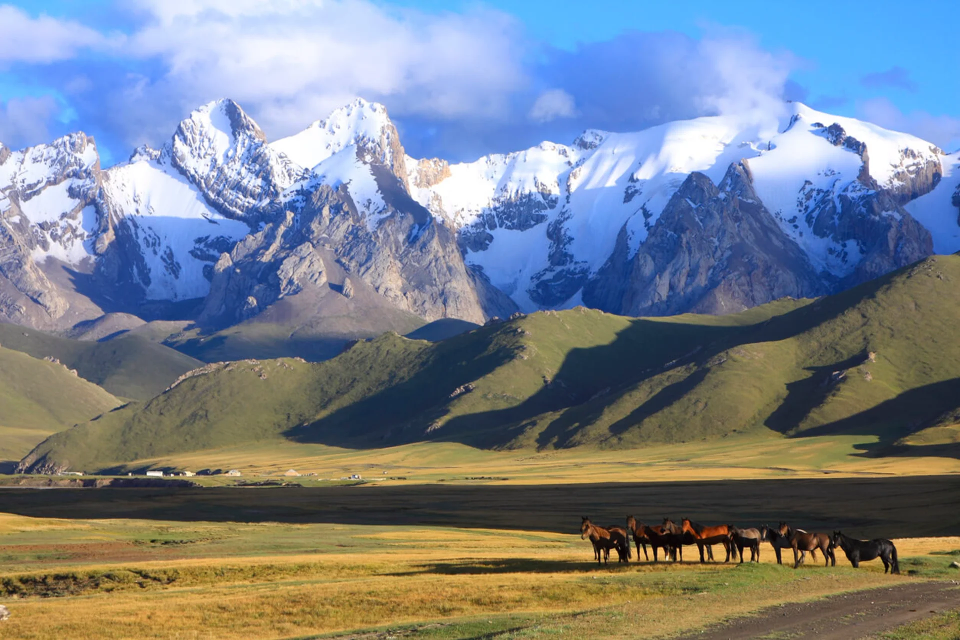 Alpine lakes, open valleys, and nomadic landscapes make Kyrgyzstan a refreshing nature destination in July.
