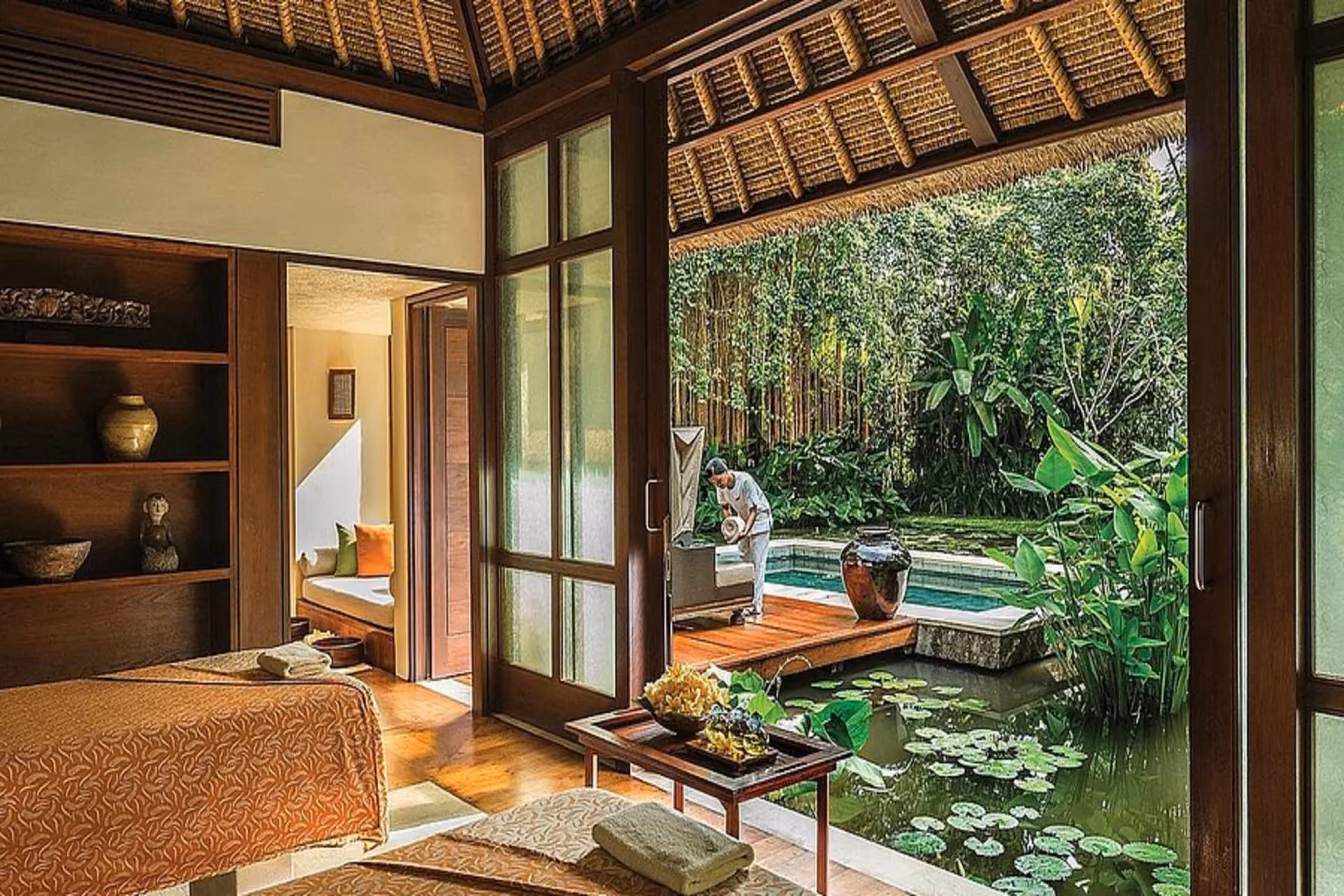 Wake up to misty jungles and river views in one of the most peaceful resorts in Bali.