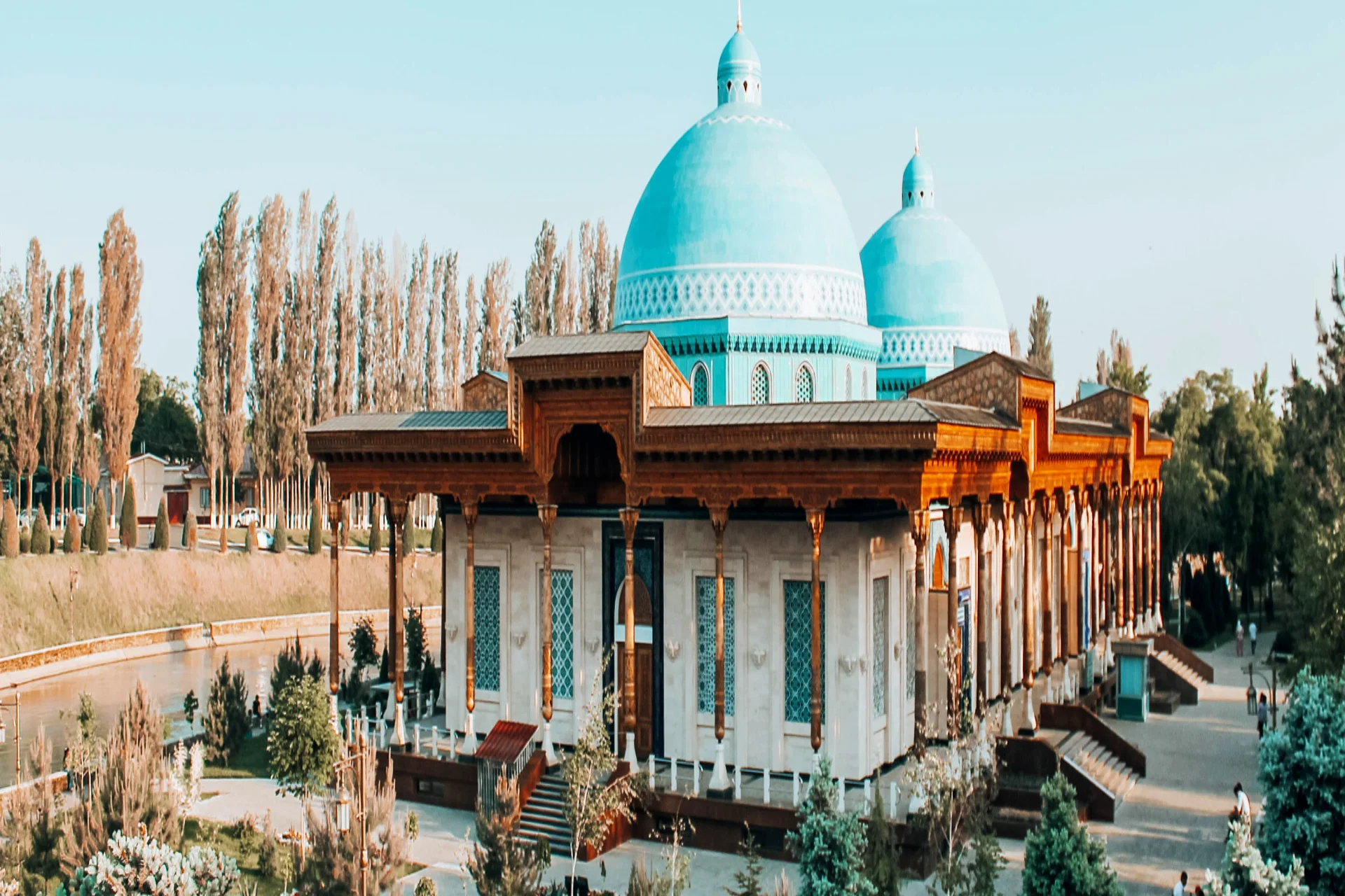 Best places to travel in November - Uzbekistan Silk Road architecture and blue mosaic domes