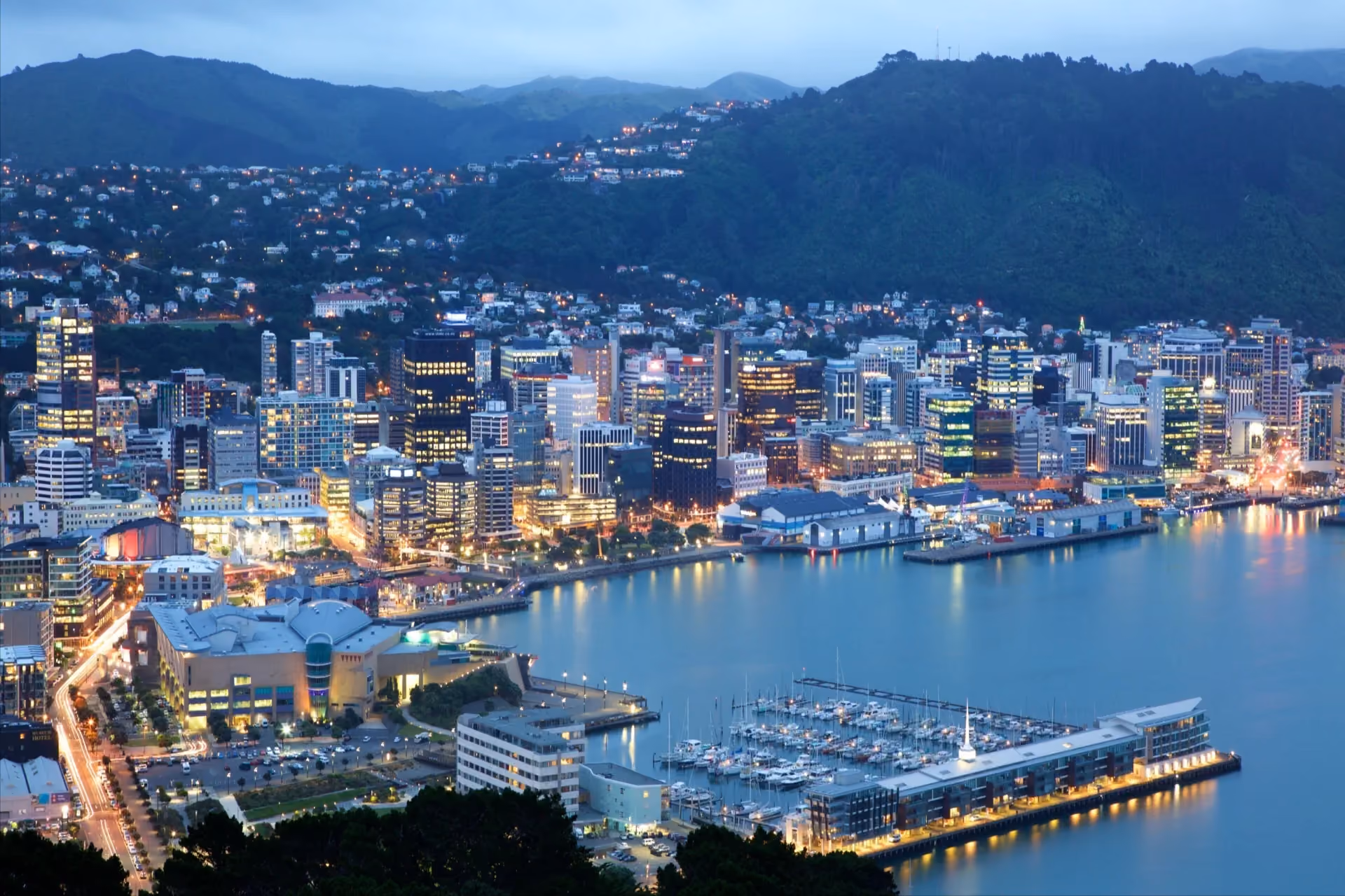 Best things in New Zealand - Wellington waterfront cityscape and harbor views