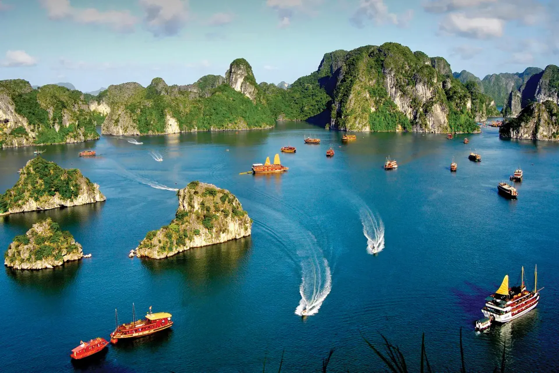 most beautiful places to visit in the world Ha Long Bay Vietnam karsts