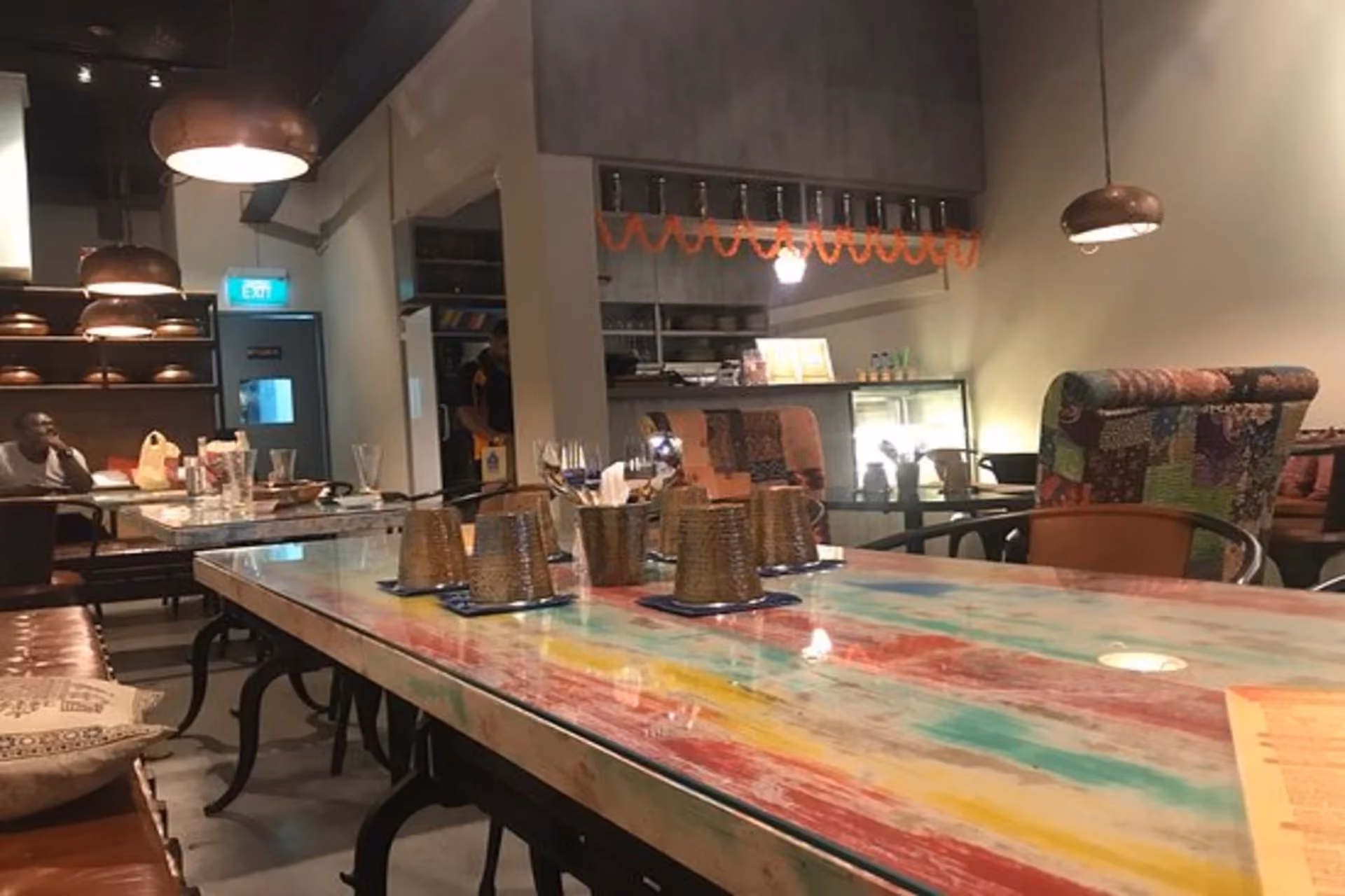 atan Se Indian restaurant interior in Singapore – best Indian restaurants in Singapore vs Thailand for daily meals
