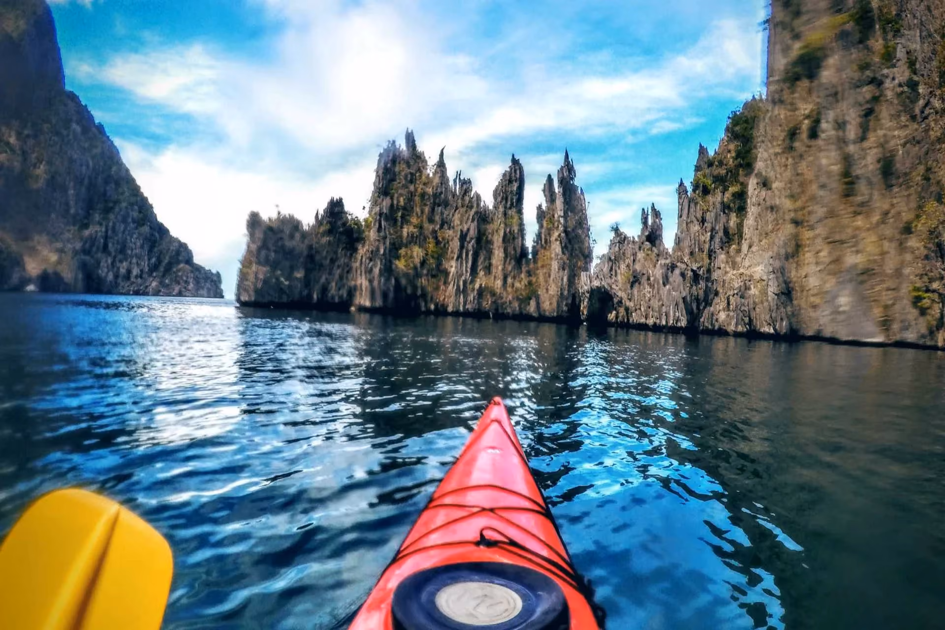 Paddling through the dramatic limestone cliffs of El Nido is one of the most iconic water experiences in the Philippines