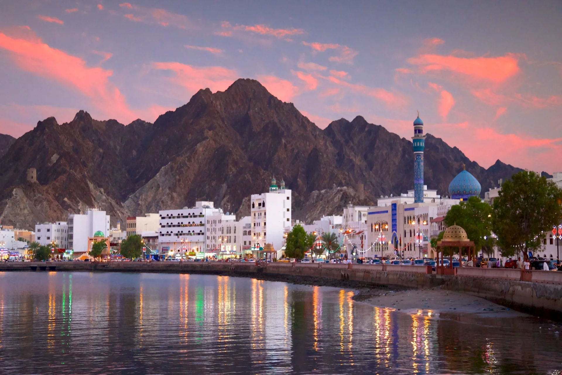 Muscat coastline Oman — calm romantic seafront destination for couples away from crowds- Oman vs UAE couples who hate crowds