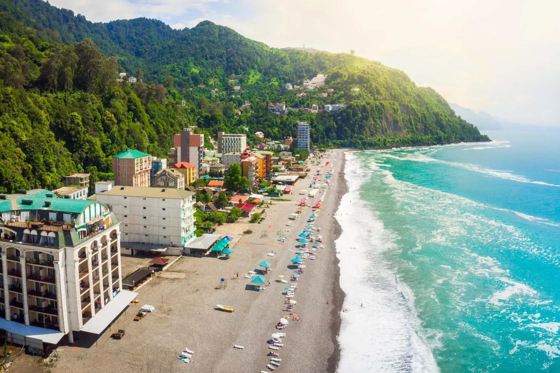 Batumi Black Sea coastline and seaside promenade Georgia – best beach destination to visit in May