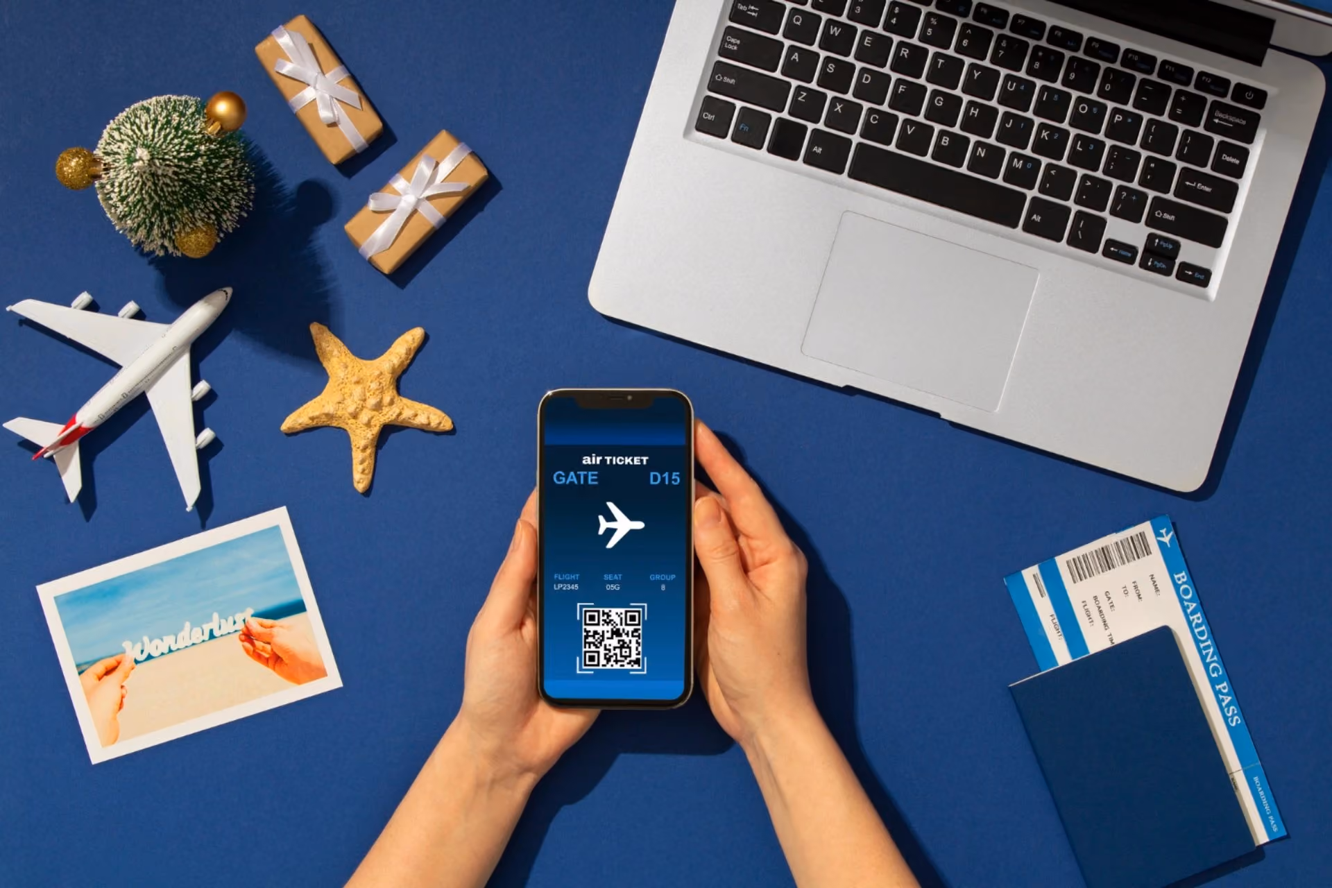 Traveller holding digital boarding pass with passport — visa and flight connectivity for New Zealand vs Switzerland